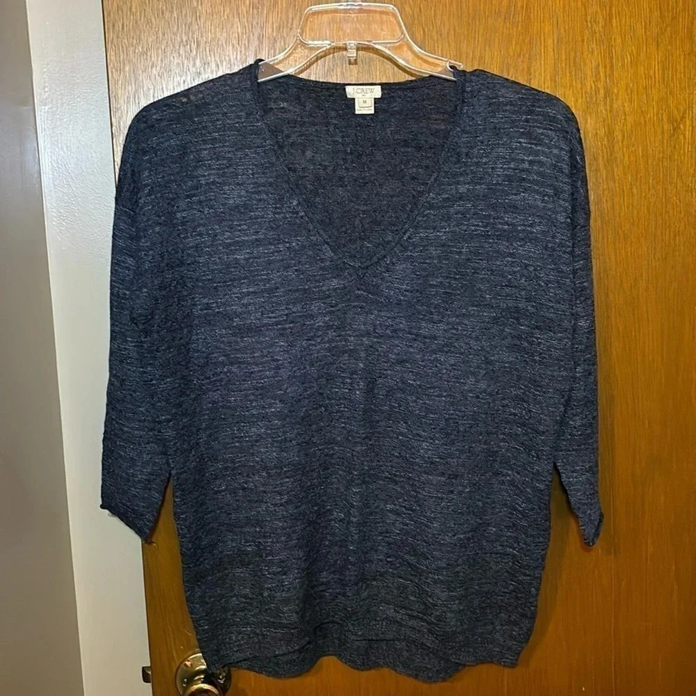 J. Crew Lightweight Navy Sweater Size M